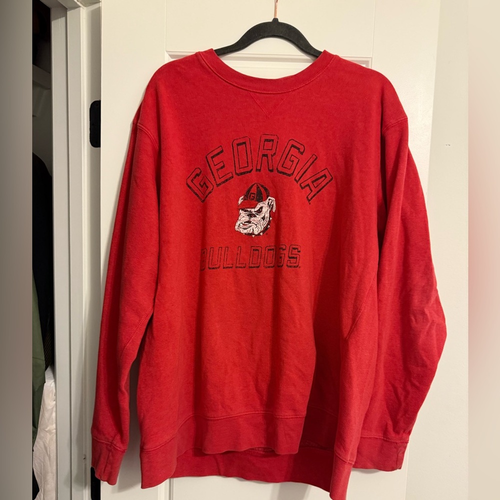 Rivalry Threads Red Georgia Bulldogs Crewneck Sweater